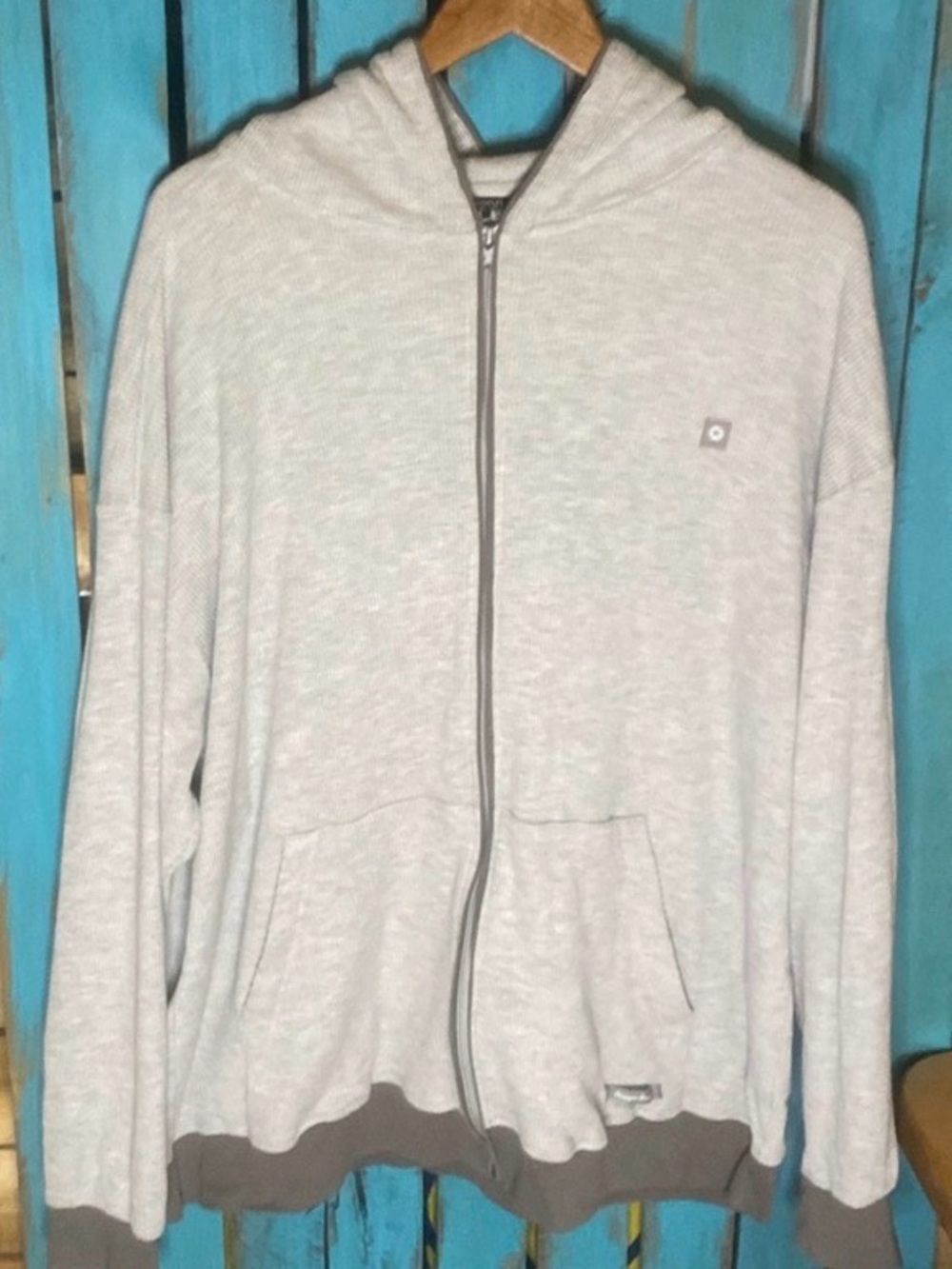 South Pole gray thermal hoodie size XL full zip two tone